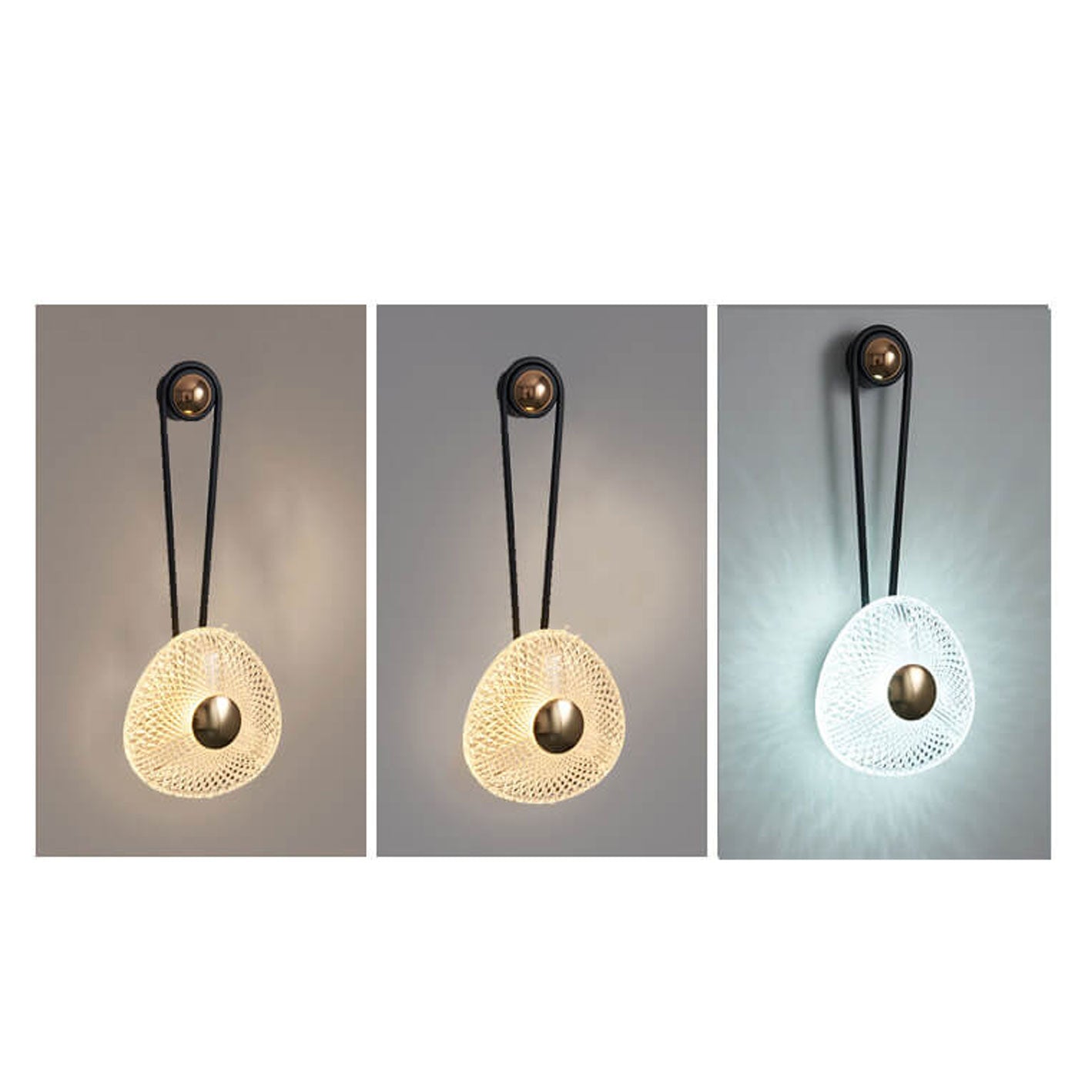 Light Wrought Iron Aluminum Round LED Wall Sconce Lamp