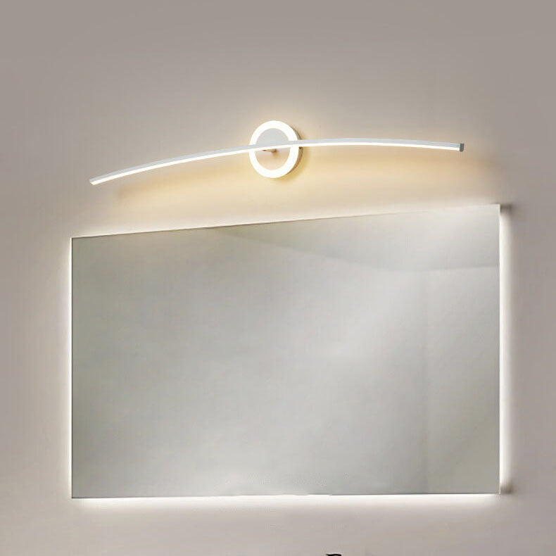 Curved Line LED Mirror Front Light Wall Sconce Lamp