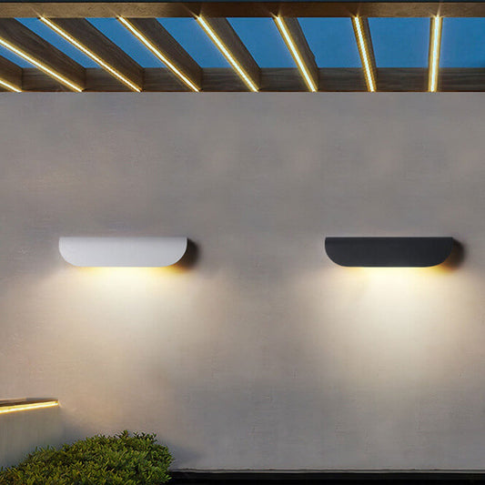 Outdoor Curved Waterproof LED Garden Wall Sconce Lamp