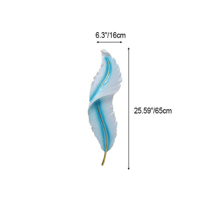 Resin Peacock Feather LED Waterproof Wall Sconce Lamp