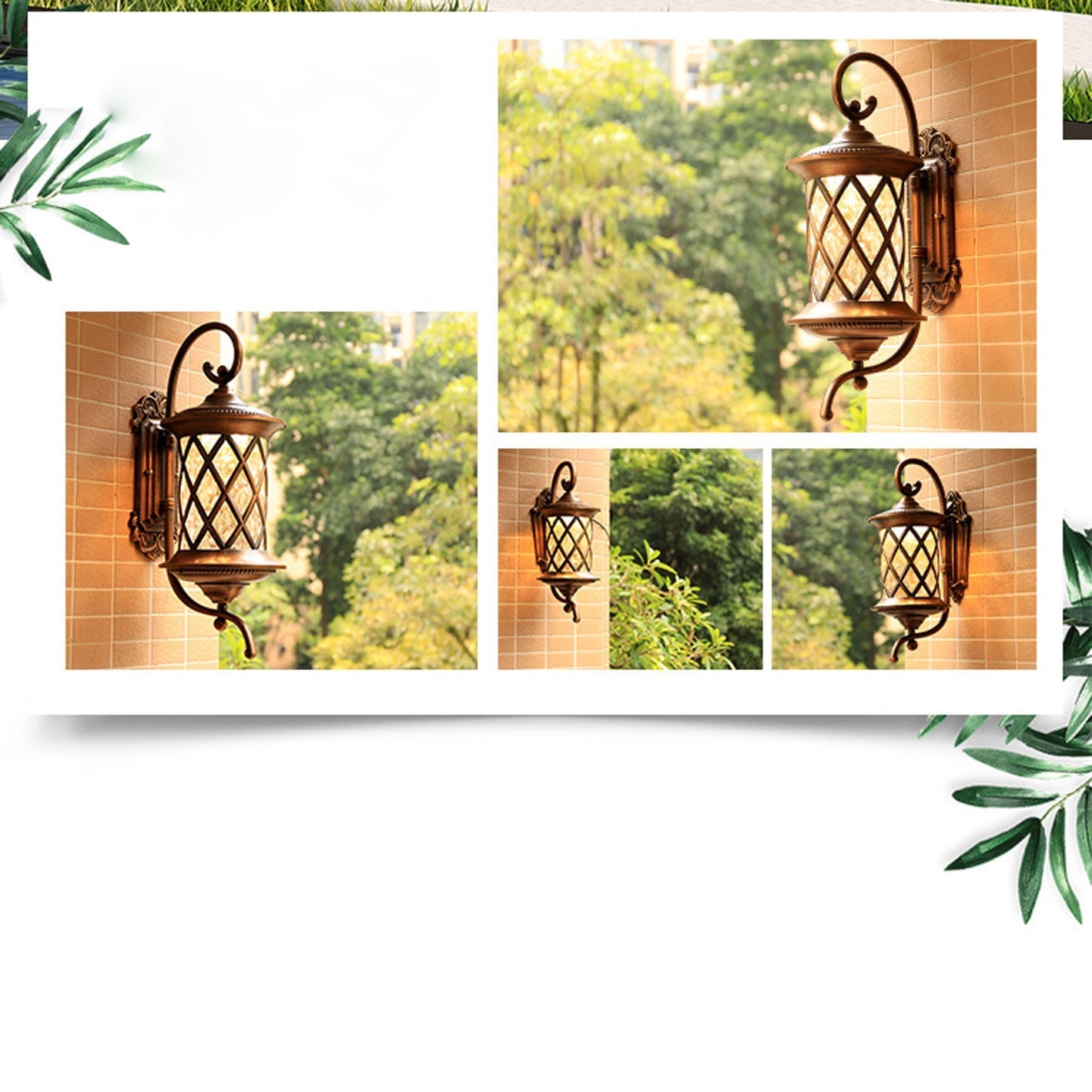 European-style Waterproof LED Outdoor Wall Sconce Lamp