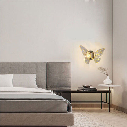 Creative Gold Foil Acrylic Butterfly LED Wall Sconce Lamp