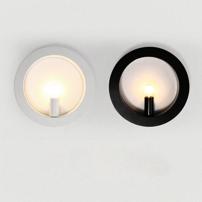 Creative Square Round Iron 1-Light Wall Sconce Lamp