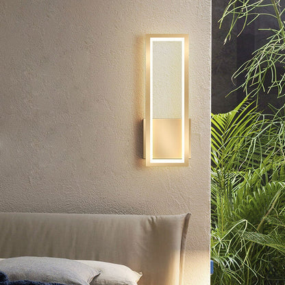 Light Rectangular Hollow Ring Design LED Wall Sconce Lamp
