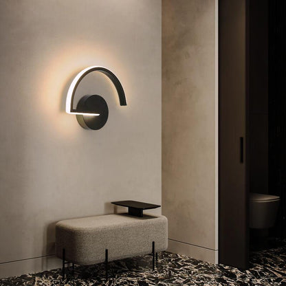 Curves Line Aluminum 1-Light LED Wall Sconce Lamp