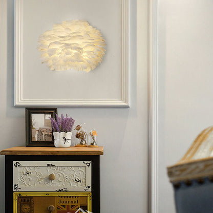 Nordic Creative Feather 1-Light Wall Sconce Lamp