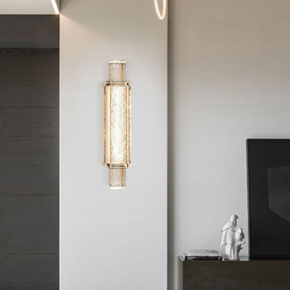 Bubble Glass Cylindrical 1-Light LED Wall Sconce Lamp