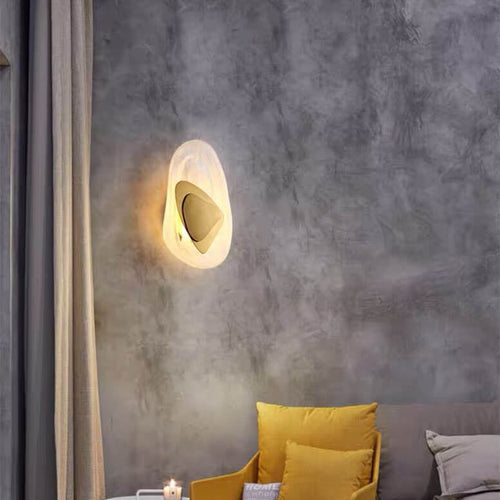 Modern Creative Oval Glass 1-Light LED Wall Sconce Lamp