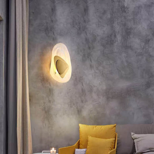 Modern Creative Oval Glass 1-Light LED Wall Sconce Lamp