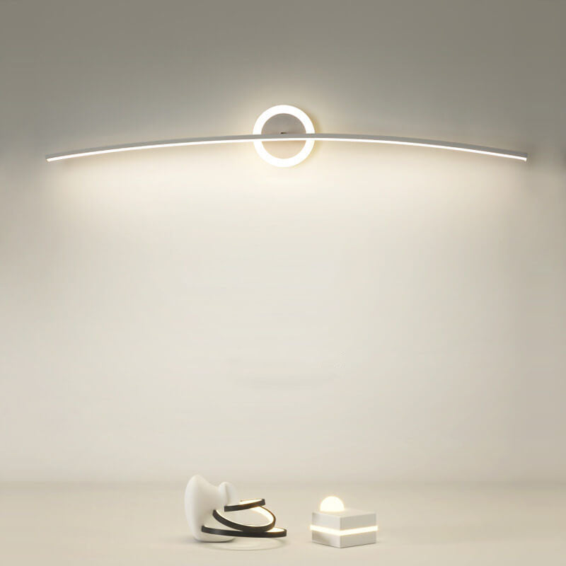Curved Line LED Mirror Front Light Wall Sconce Lamp