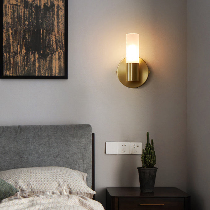 Column Acrylic Brass 1/2/4 Light LED Wall Sconce Lamp