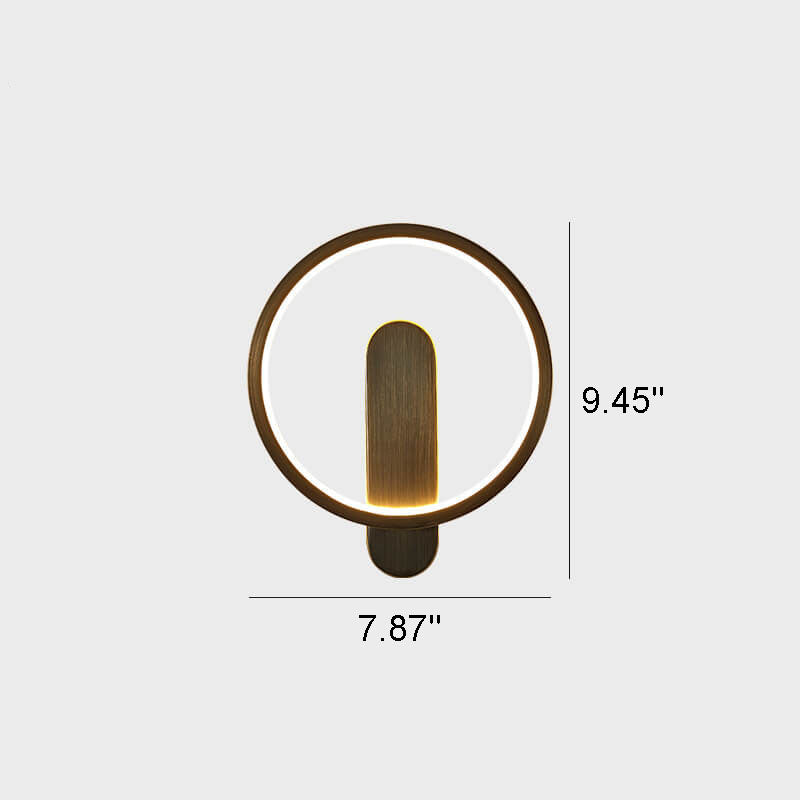 Industrial All Copper Nordic Round LED Wall Sconce Lamp