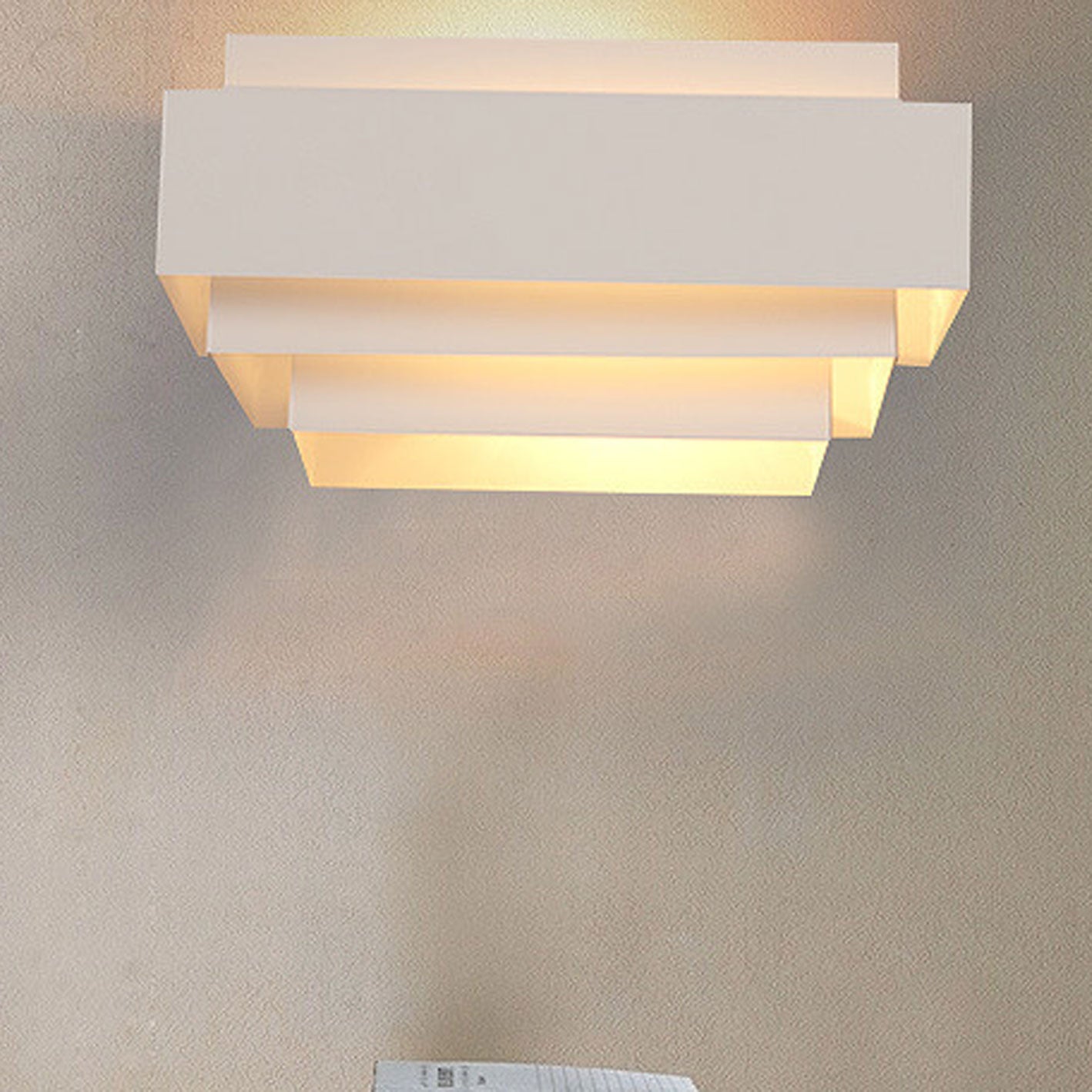 Square Geometric Cascade Iron 1-Light Wall Sconce Lamp