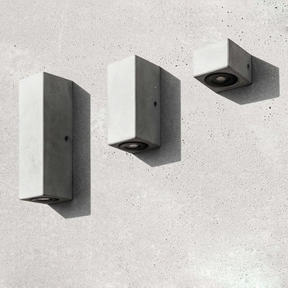 Industrial Cement Square Outdoor 1-Light Waterproof Wall Sconce Lamp