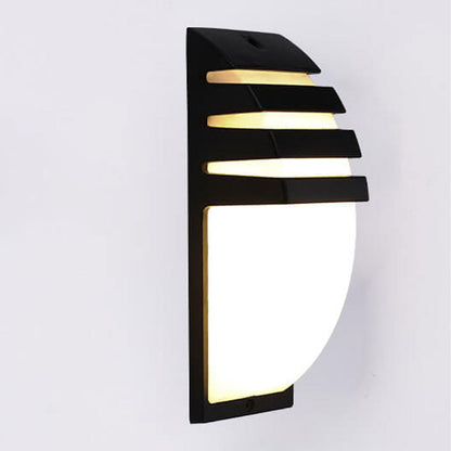 Outdoor Curved Geometric Waterproof LED Wall Sconce Lamp