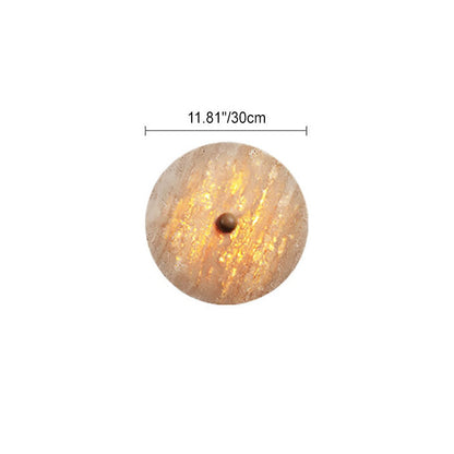 Creative Round Yellow Travertine LED Wall Sconce Lamp