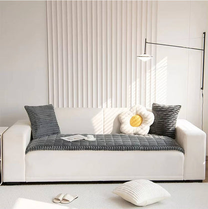 Non Slip Fuzzy Pet Couch Cover for 2-3 Cushions
