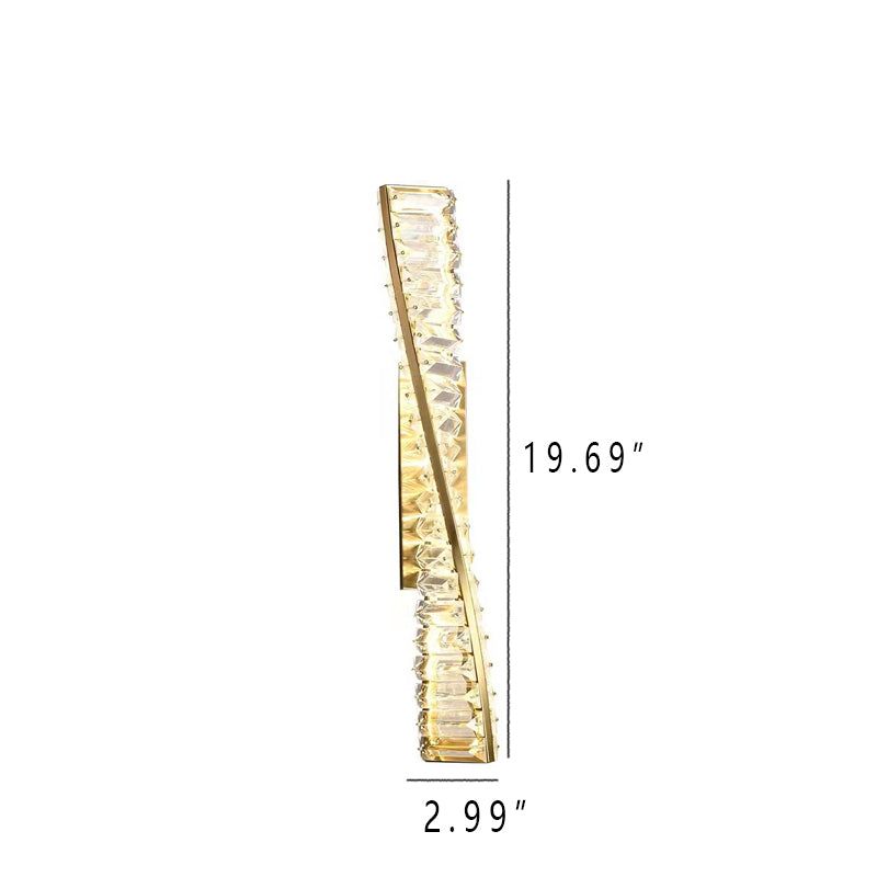 Crystal Light Luxury Spiral Design LED Wall Sconce Lamp