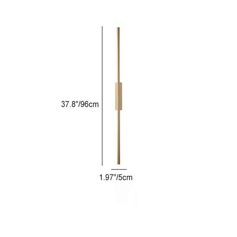 Modern Minimalist Strip Copper PC LED Wall Sconce Lamp