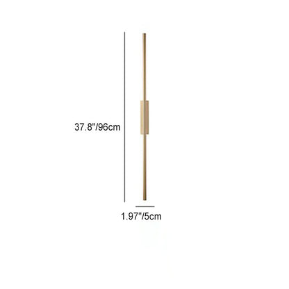 Modern Minimalist Strip Copper PC LED Wall Sconce Lamp