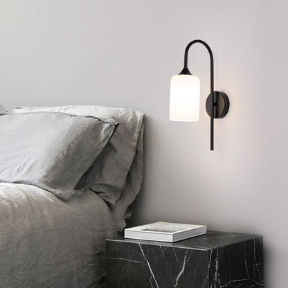 Glass Shade Bending Arm 1-Light Wall Sconce Lamp