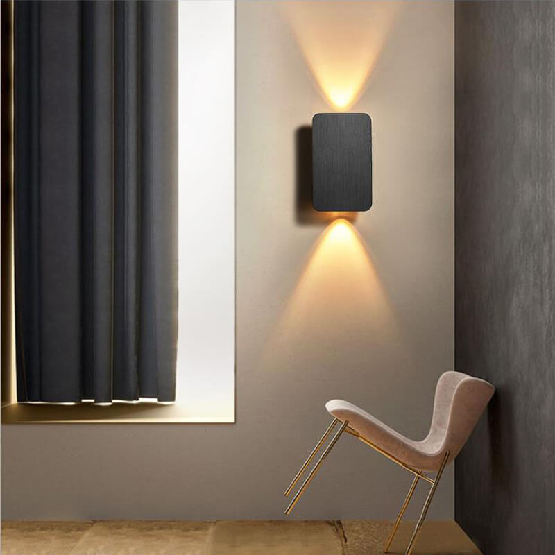 Nordic Minimalist Aluminum Flat Panel LED Wall Sconce