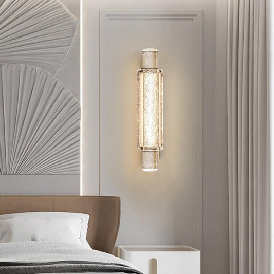 Bubble Glass Cylindrical 1-Light LED Wall Sconce Lamp