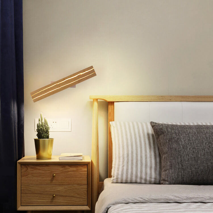 Creative Crackle Wood Rectangular LED Wall Sconce Lamp