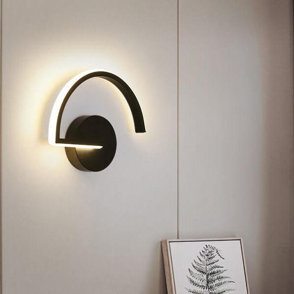 Curves Line Aluminum 1-Light LED Wall Sconce Lamp