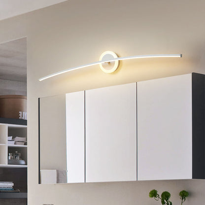 Curved Line LED Mirror Front Light Wall Sconce Lamp