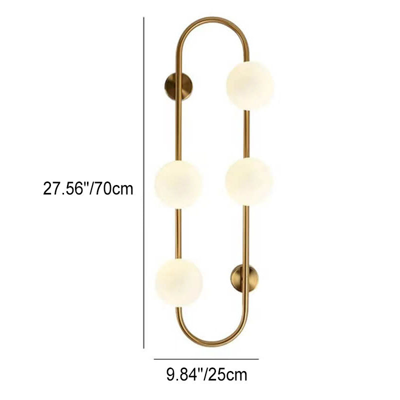 Nordic Glass Ball Oval Ring 2/4/6-Light Wall Sconce Lamp