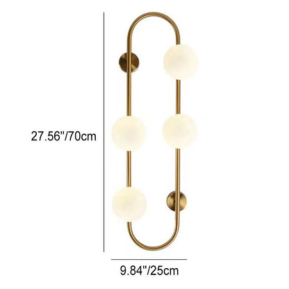 Nordic Glass Ball Oval Ring 2/4/6-Light Wall Sconce Lamp