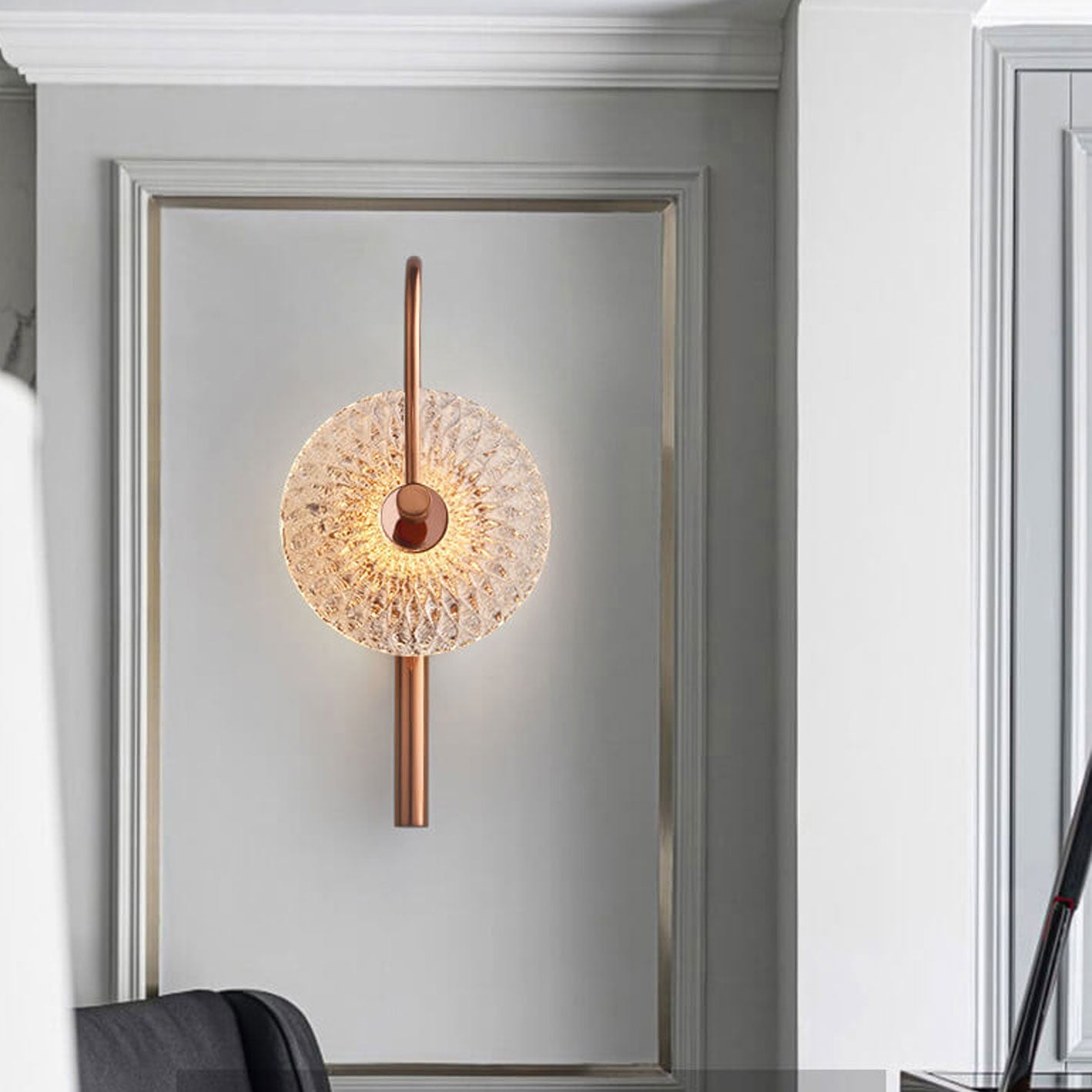 Modern Light Luxury Handmade Glass 1-Light Wall Sconce Lamp