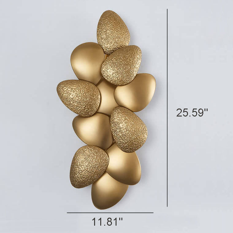 Gold Stainless Steel Pebble 3/6 Light Wall Sconce Lamp