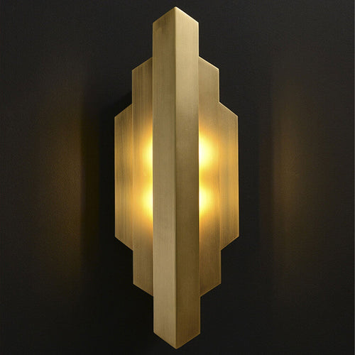 Light Symmetrical Graphic Design 1-Light Wall Sconce Lamp