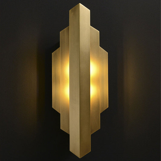 Light Symmetrical Graphic Design 1-Light Wall Sconce Lamp