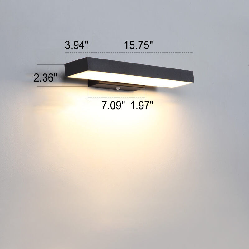 Modern Minimalist Flat LED Sensor Outdoor Wall Sconce