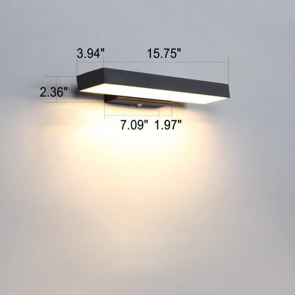 Modern Minimalist Flat LED Sensor Outdoor Wall Sconce