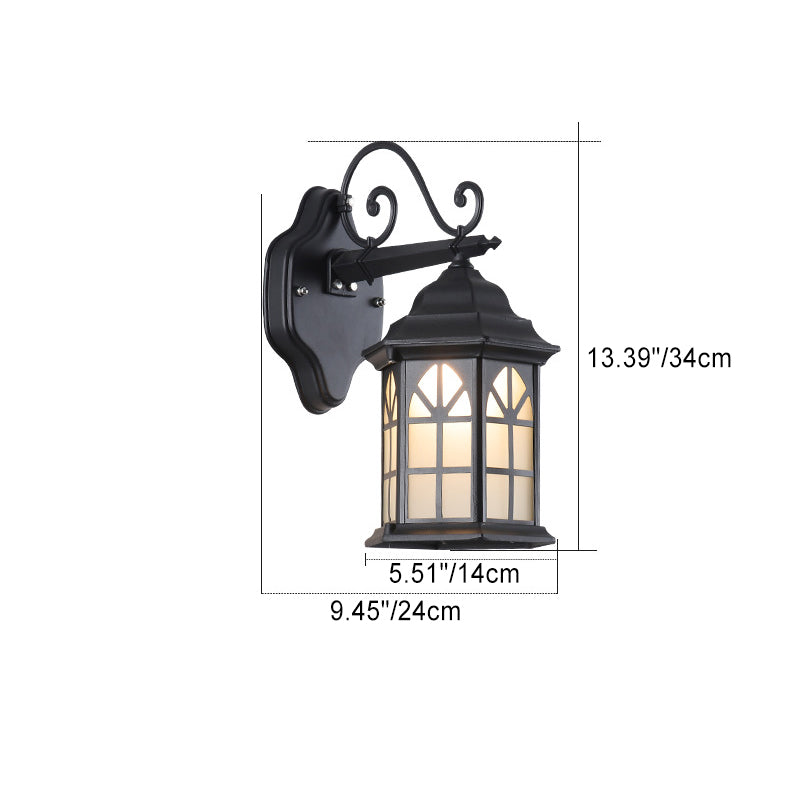 Solar Glass Cylinder House 1-Light Wall Sconce Lamp