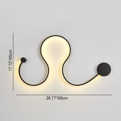 Nordic Aluminum Silicone Lines LED Wall Sconce Lamp