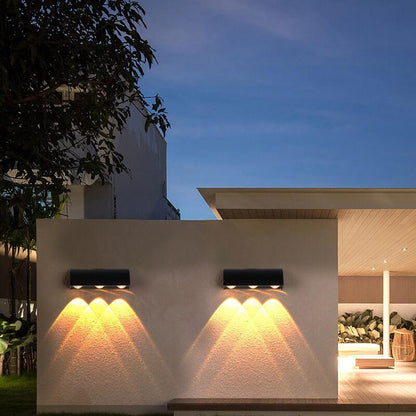 Cylindrical 3-Light LED Outdoor Waterproof Wall Light