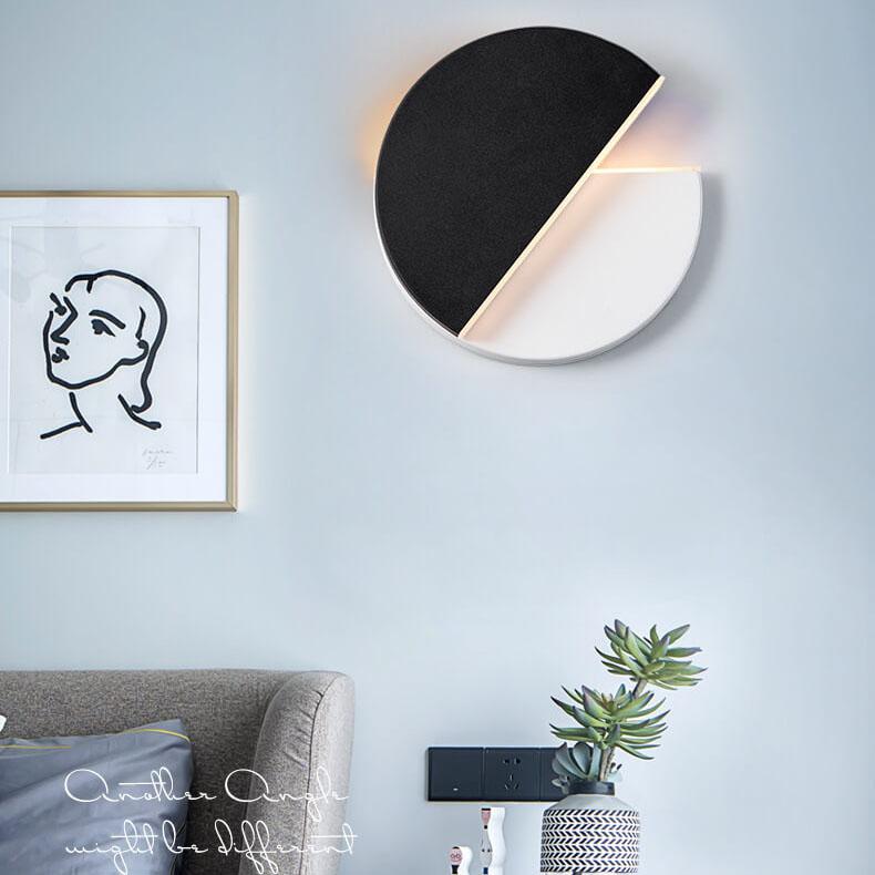 Round Splicing 1-Light LED Rotatable Wall Sconce Lamp