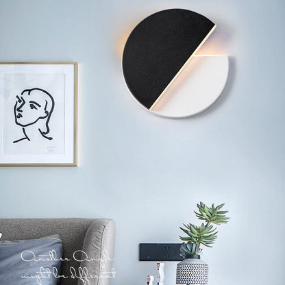 Round Splicing 1-Light LED Rotatable Wall Sconce Lamp