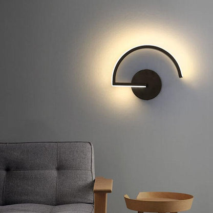 Curves Line Aluminum 1-Light LED Wall Sconce Lamp