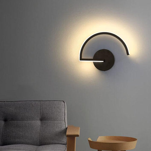 Curves Line Aluminum 1-Light LED Wall Sconce Lamp