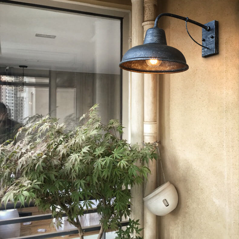Vintage Iron Barn Waterproof Outdoor Wall Sconce