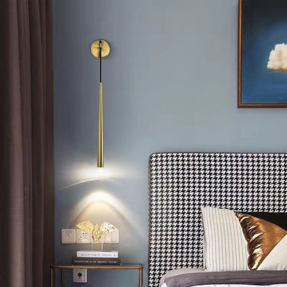 Minimalist Luxury Long Strip Gold 1-Light Wall Sconce Lamp