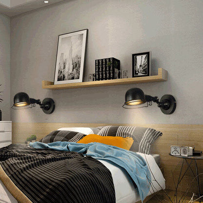 Iron Dome Shade Rotatable 1-Light Wall Sconce Lamp