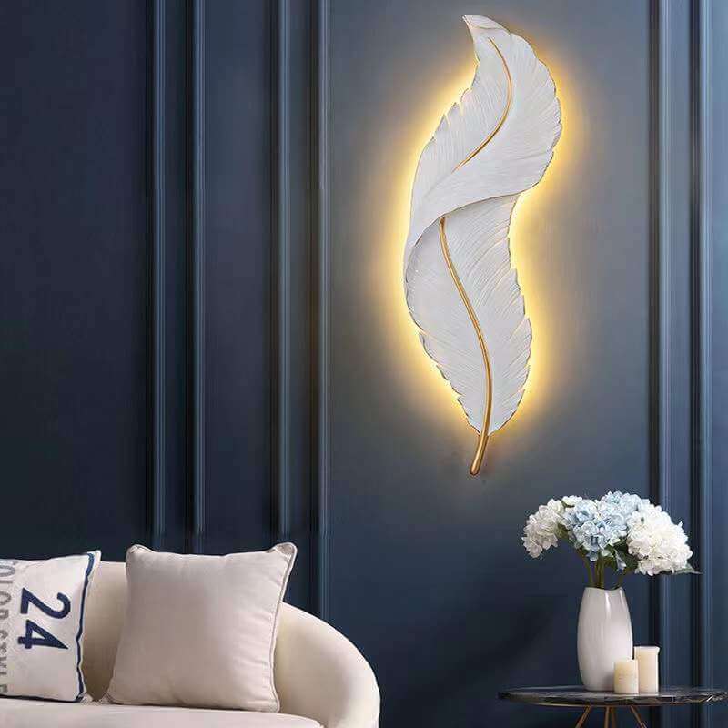 Modern Creative Feather LED Wall Sconce Lamp