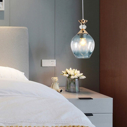 Contemporary Nordic Gradient Glass Hardware Orb 1/3 Light Island Light Chandelier for Living Room